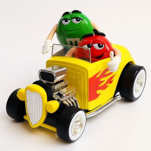 M&M Hot Rod Car Candy Dispenser Collectible Toy Retro Kids Bedroom Decor Vintage - Picture 2 of 16